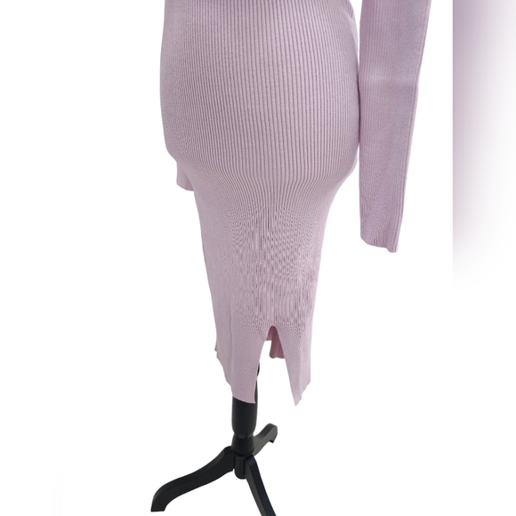 NWT Slim Fit Rib Knit Boat Neck Stretch Bodycon Dress Small - Picture 5 of 13